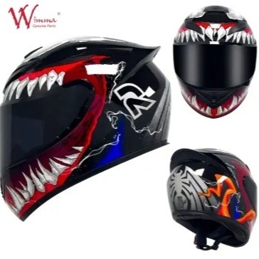 DOT Full Face Moto Helmet dengan Lining yang Bisa Dicuci Helm Sepeda Motor Harga Grosir Custom Logo Helmets Pabrik produsen