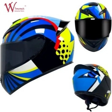 DOT Full Face Moto Helmet dengan Lining yang Bisa Dicuci Helm Sepeda Motor Harga Grosir Custom Logo Helmets Pabrik produsen