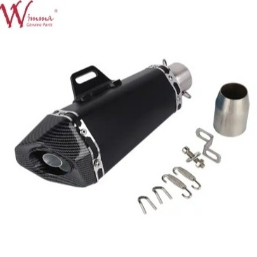 Motor Exhaust Pipe Muffler Silencer 51mm Untuk Performance Sistem Ekshaust Peningkatan Efek Suara Pengurangan Berat