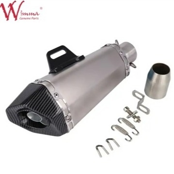Motor Exhaust Pipe Muffler Silencer 51mm Untuk Performance Sistem Ekshaust Peningkatan Efek Suara Pengurangan Berat