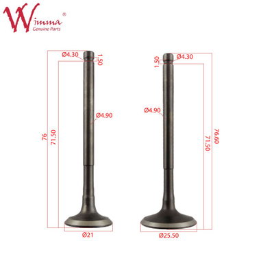 Input dan Exhaust Valve CGX125SHC Bagian Mesin Motor Kelas A