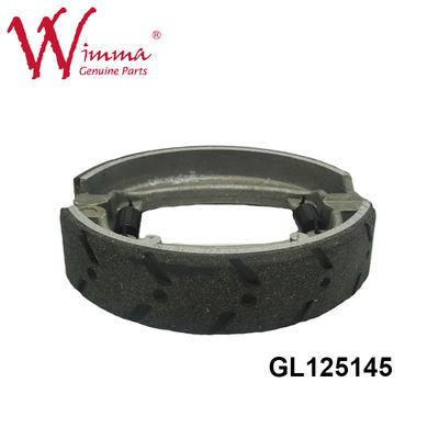 Sepatu rem Sepeda motor Bagian rem GL125145 Sepeda motor Hot Sale Hitam Slotted