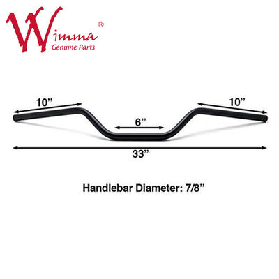 Motor Handlebar Hitam Universal 4,8 Ketebalan Chrome / Aluminium Alloy Handlebar