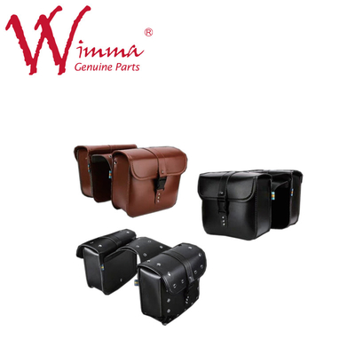 Tas ekor kuda sepeda motor Custom PU Kulit yang bisa dilepas Sisi kursi belakang ISO9001